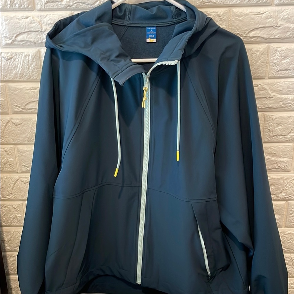 Green Hooded Zip-Up Jacket